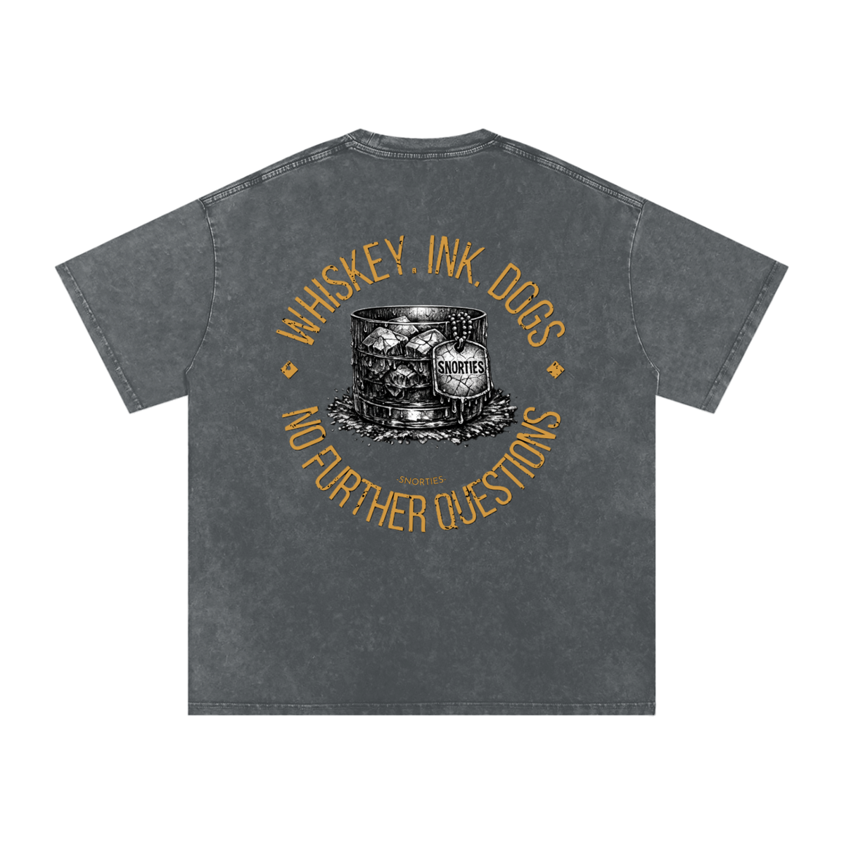 SNORTIES | Whiskey and Dogs | Oversized Cotton T-Shirt