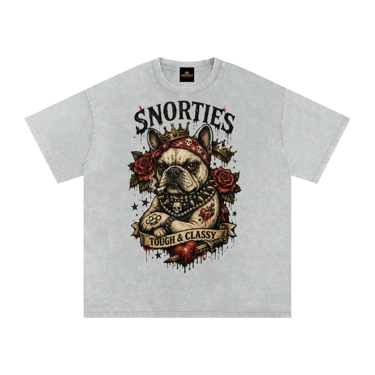 SNORTIES | Inked Princess | French Bulldog | Oversized Tee