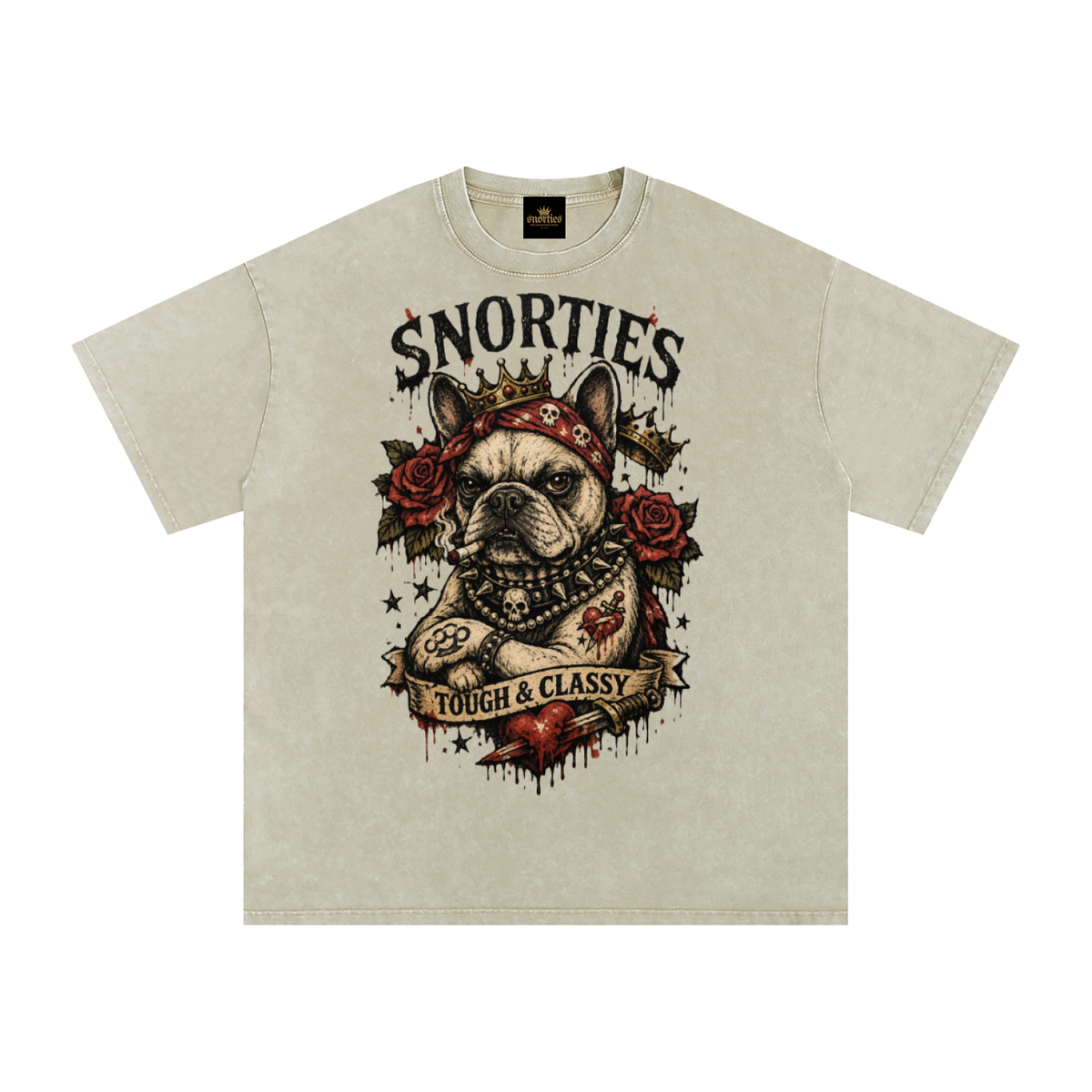 SNORTIES | Inked Princess | French Bulldog | Oversized Tee