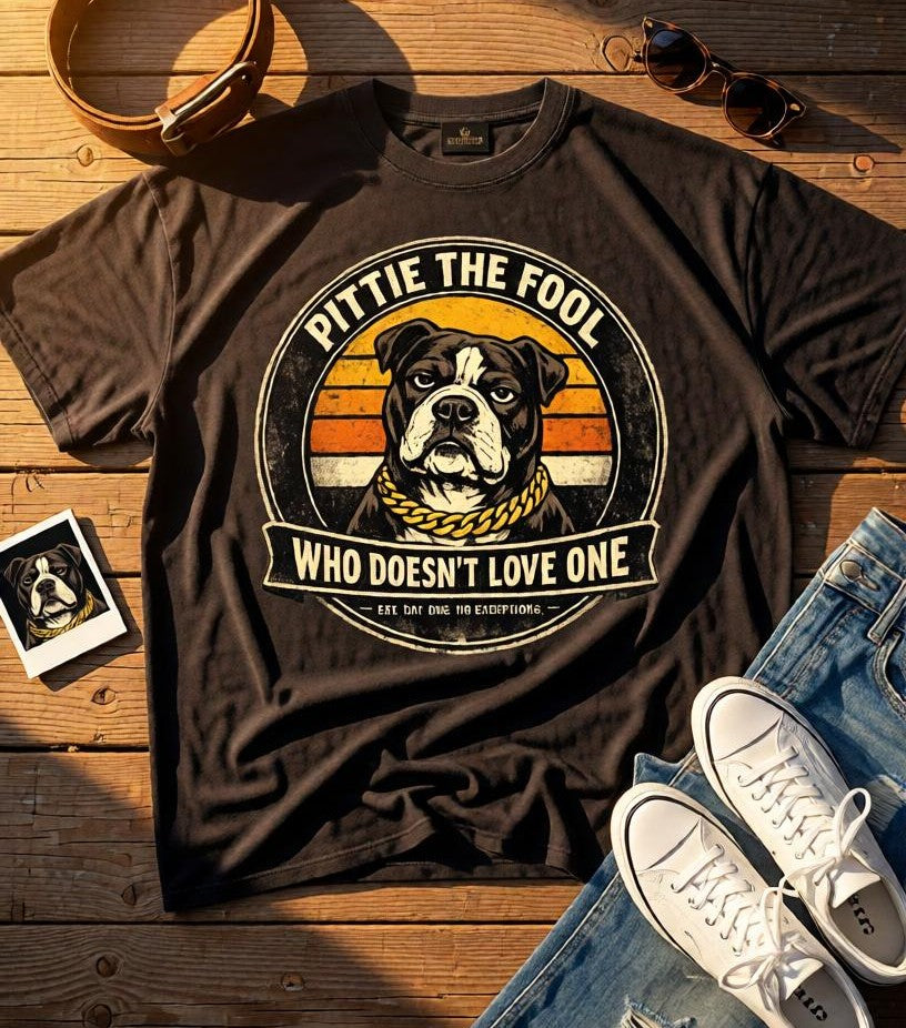 SNORTIES | Pittie The Fool | Pit Bull | Oversized Tee