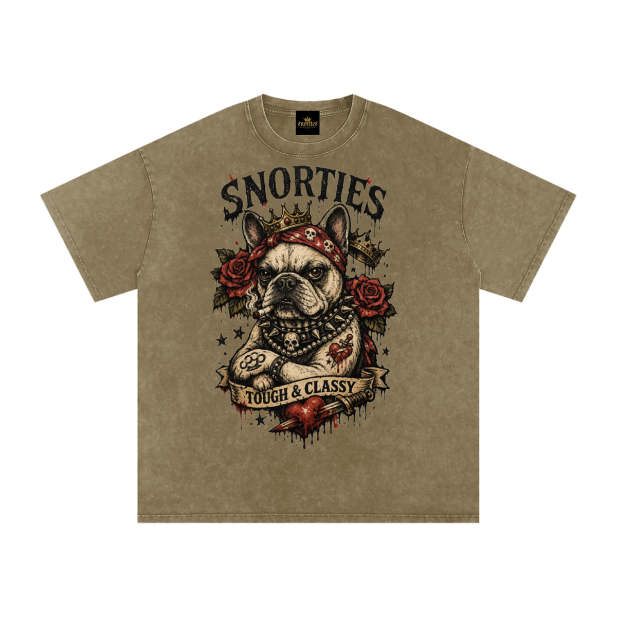 SNORTIES | Inked Princess | French Bulldog | Oversized Tee