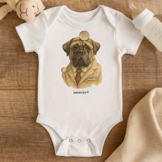 English Mastiff Dentist Babies one piece - Snorties