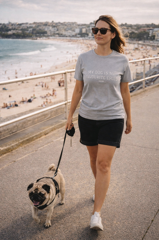 Snorties My Favourite Child women's t-shirt featuring a casual fit and graphic design, made of soft fabric for comfortable wear.