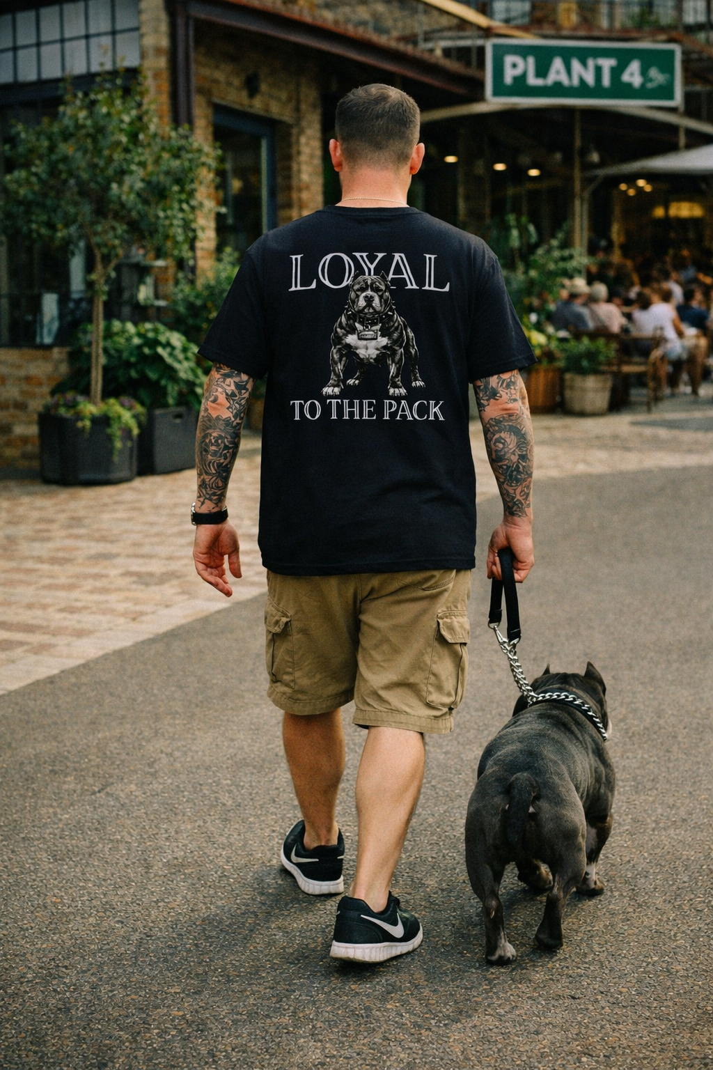 Snorties Loyal to the Pack Bully T-Shirt featuring bold graphic design and comfortable fit on a casual model.