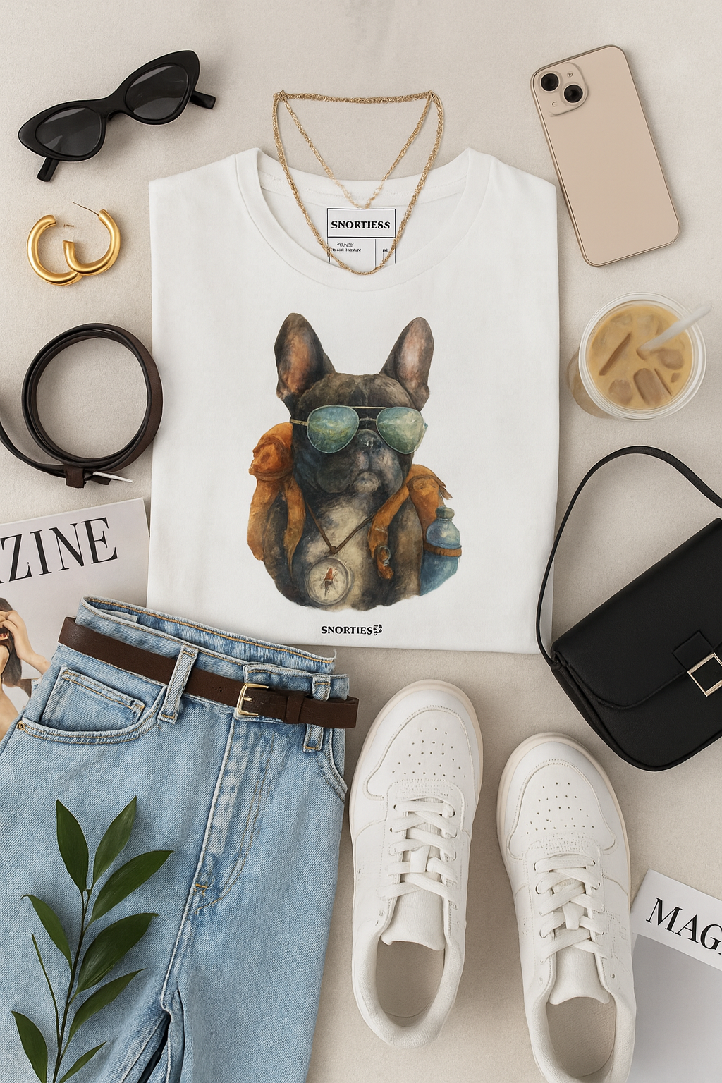 French Bulldog Hiker Women's T-Shirt - Snorties