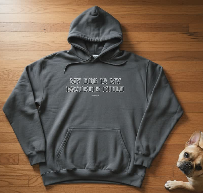 Snorties My Favorite Child hoodie in soft fabric, featuring a playful design and comfortable fit for kids.