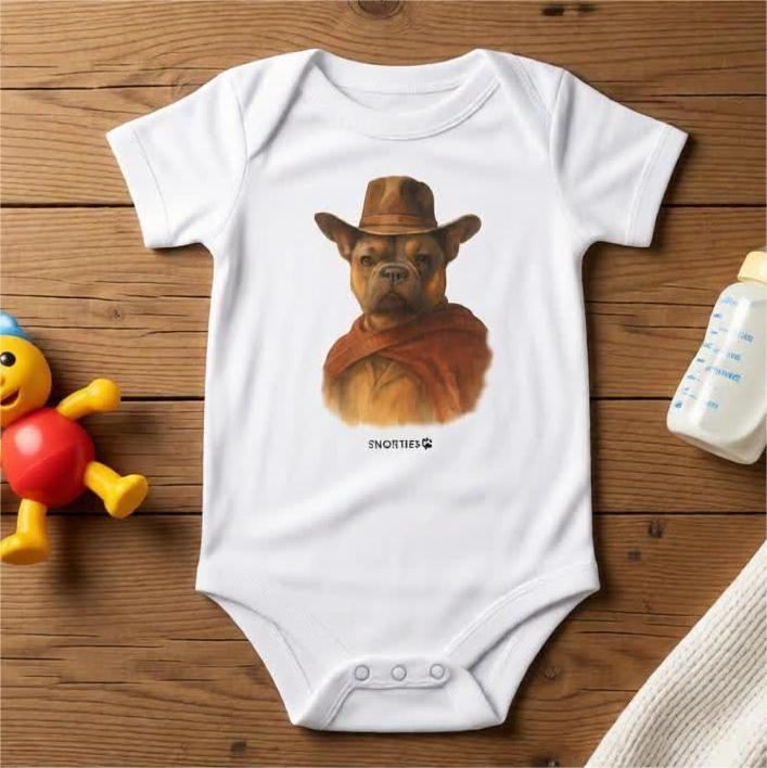 French Bulldog Cowboy Babies one piece - Snorties