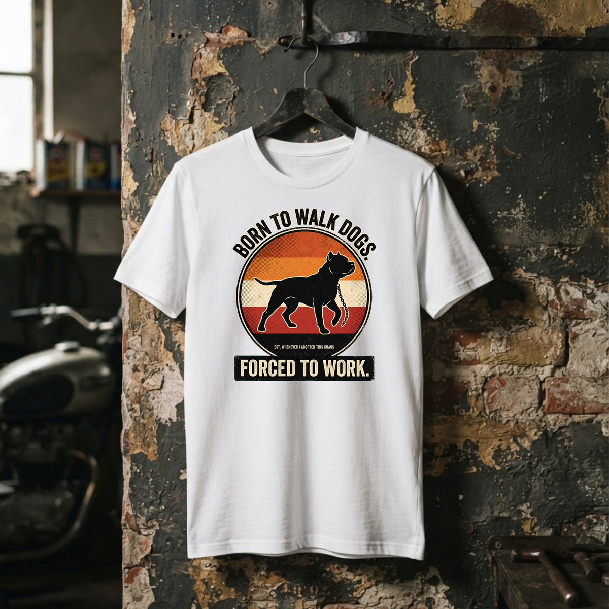 SNORTIES | Born To Walk Dogs | T-shirt