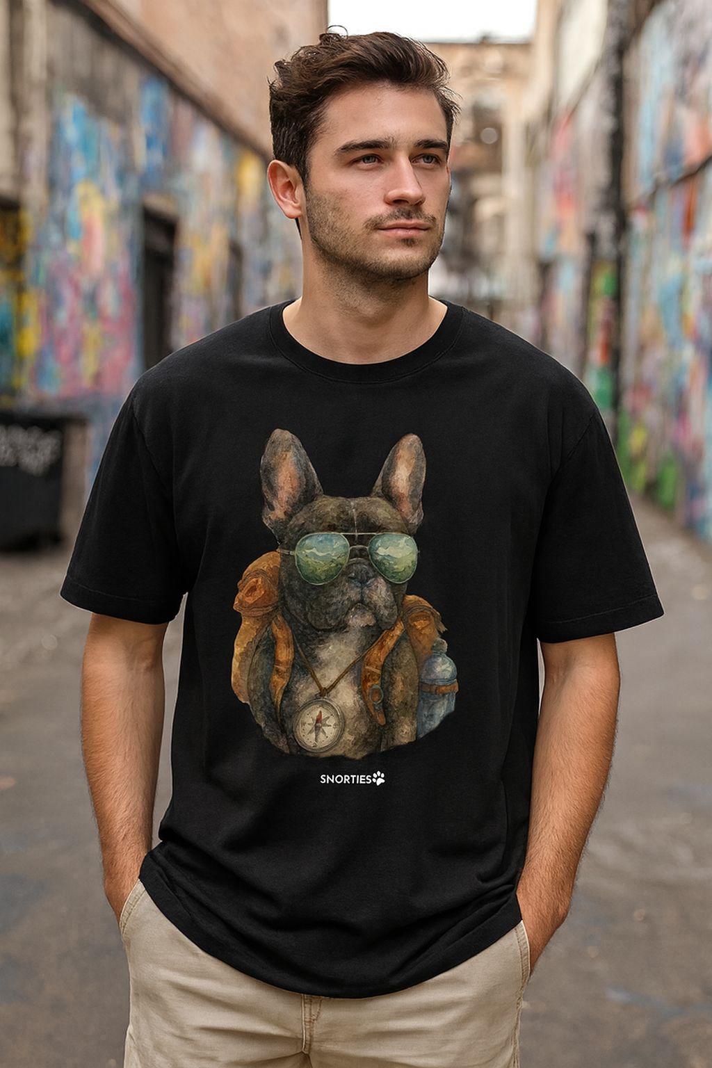 French Bulldog Holly Hiker Oversized T-Shirt - Snorties