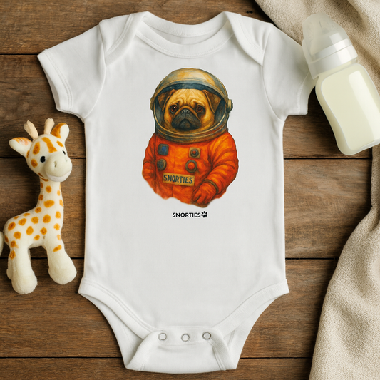 Pug Astronaut Babies one piece - Snorties