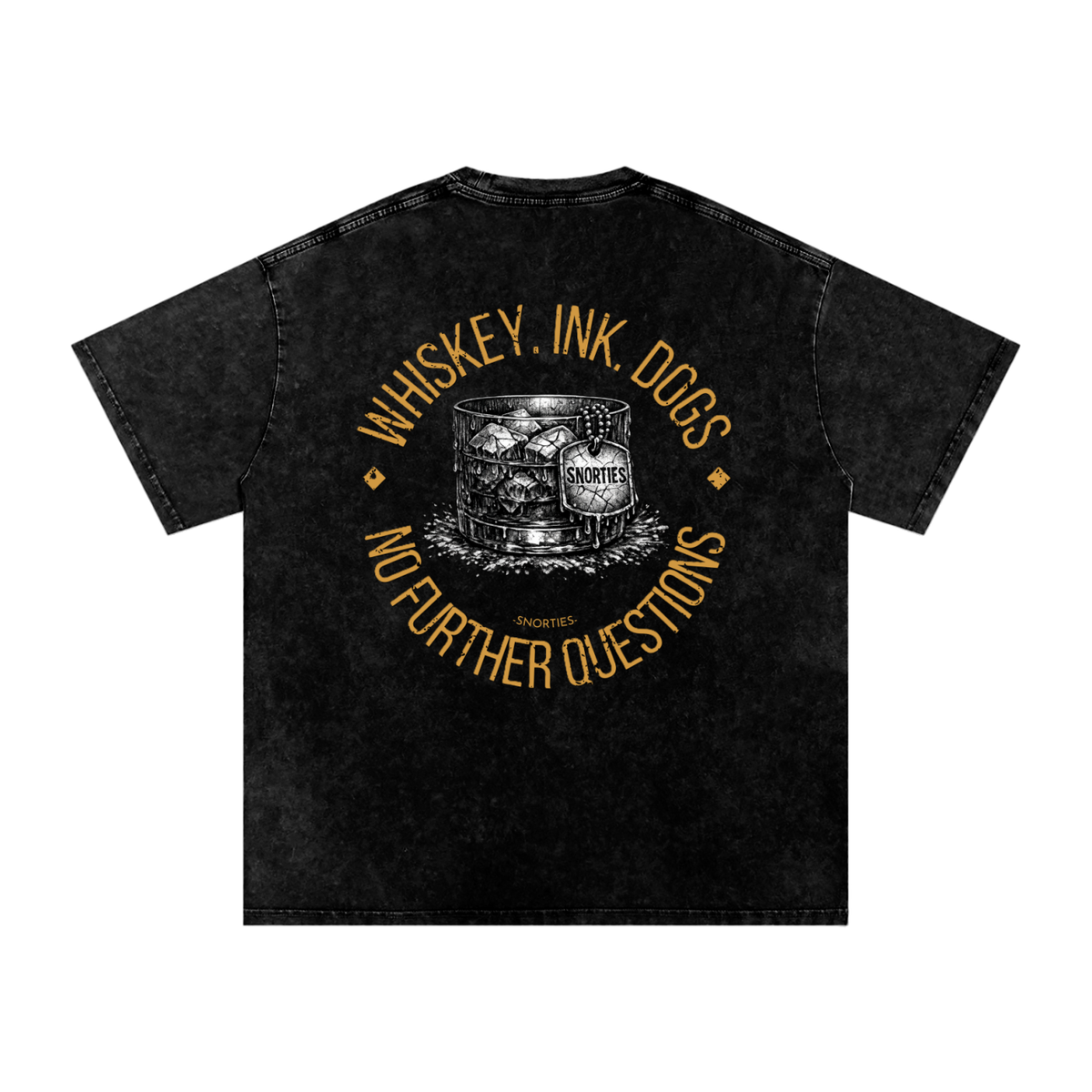 SNORTIES | Whiskey and Dogs | Oversized Cotton T-Shirt