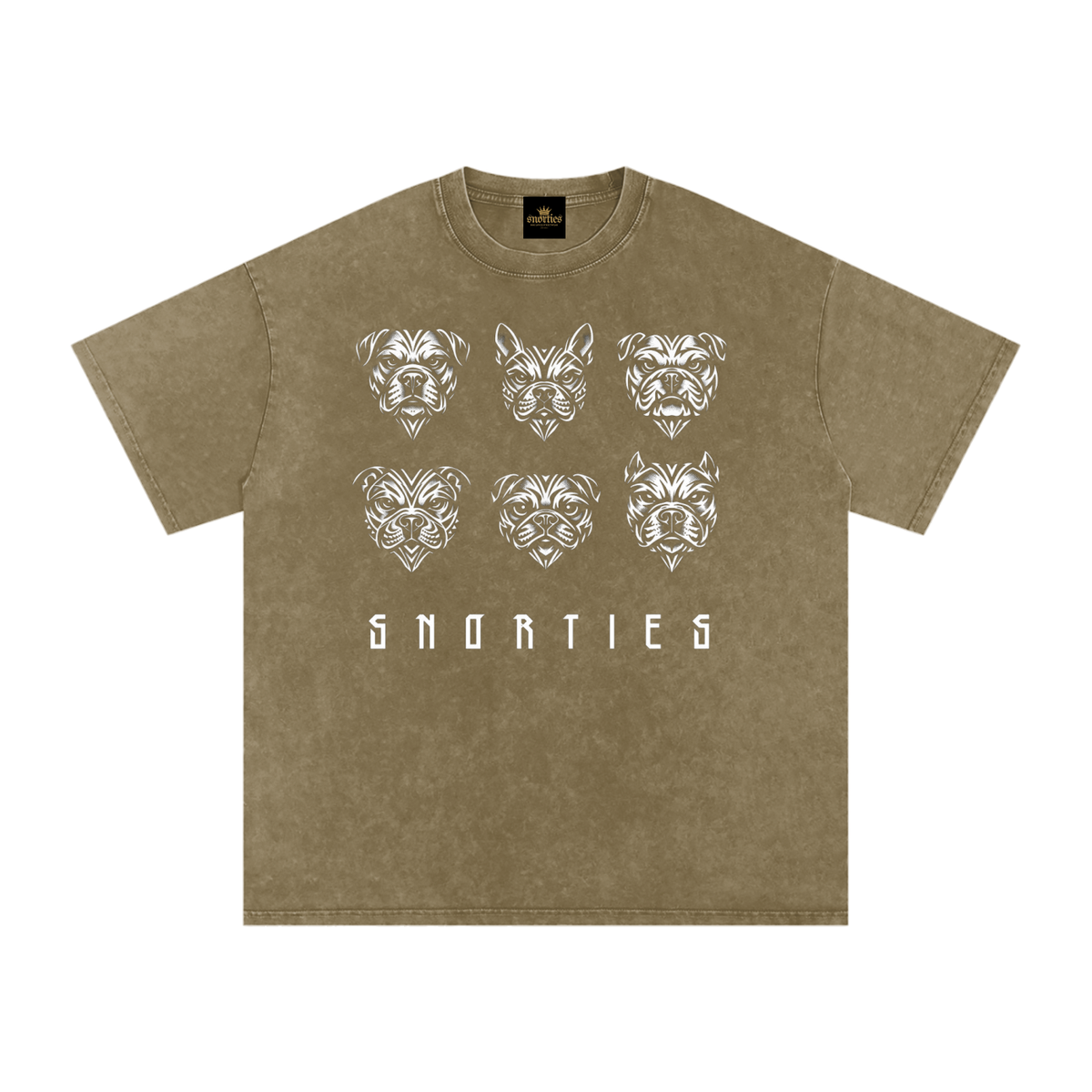 SNORTIES | Tribal Pack Wht| Oversized T-Shirt