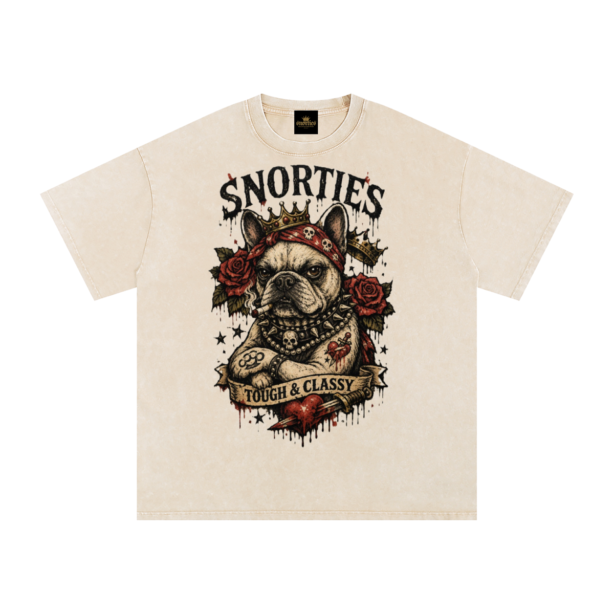 SNORTIES | Inked Princess | French Bulldog | Oversized Tee