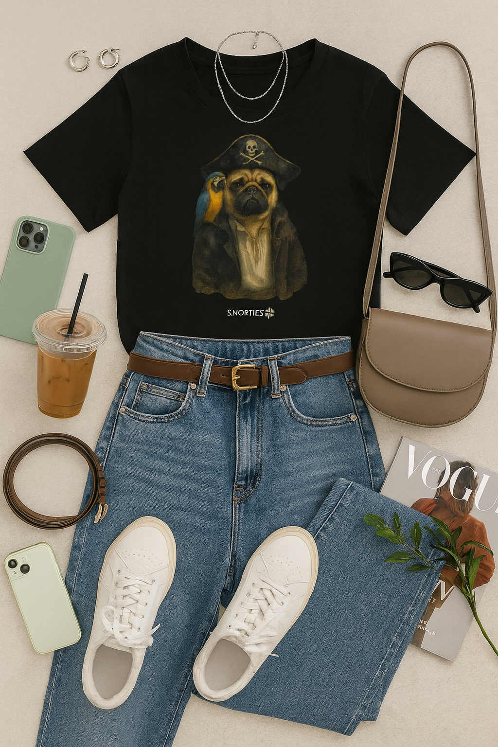 Pug Pirate Women's T-Shirt - Snorties