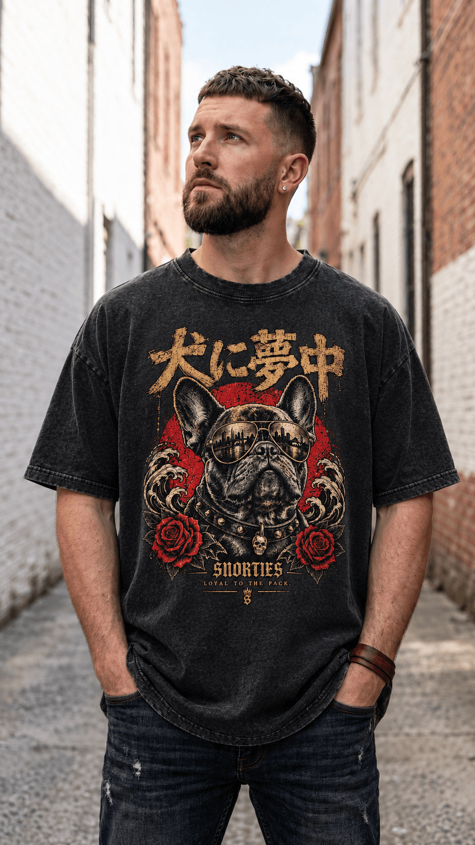 Obsessed With Dogs | French Bulldog Streetwear T-Shirt | Snorties
